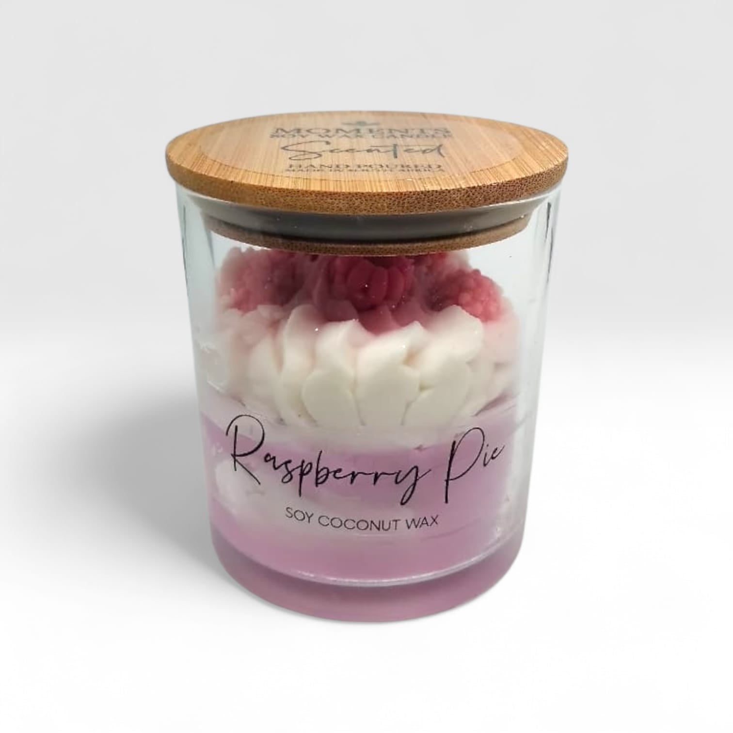 Handcrafted soy wax candle with a unique design and long-lasting fragrance