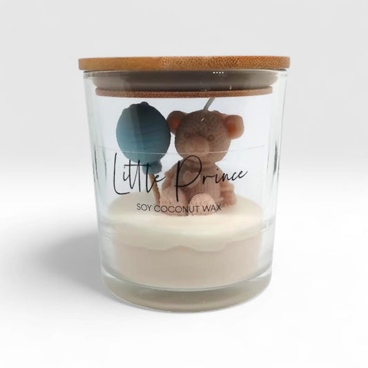 Handcrafted soy wax candle with a unique design and long-lasting fragrance
