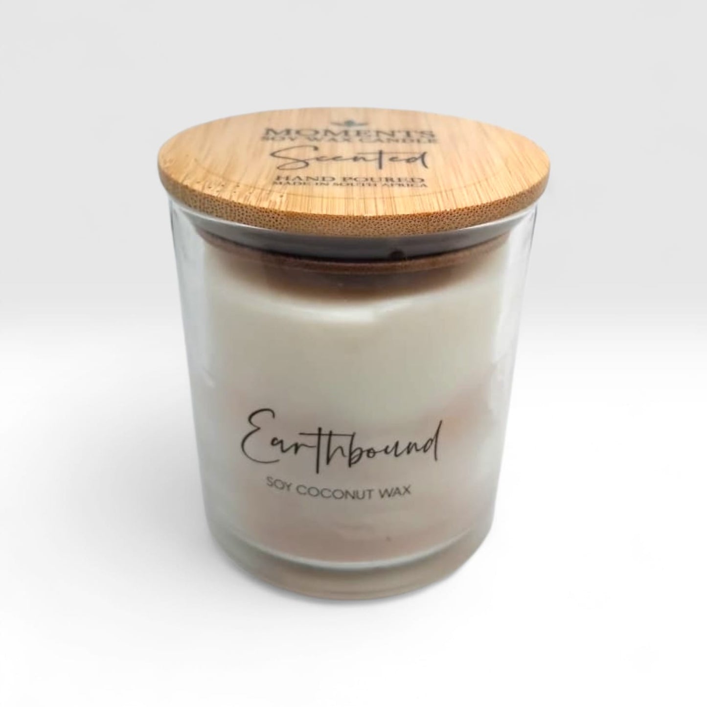 Handcrafted soy wax candle with a unique design and long-lasting fragrance