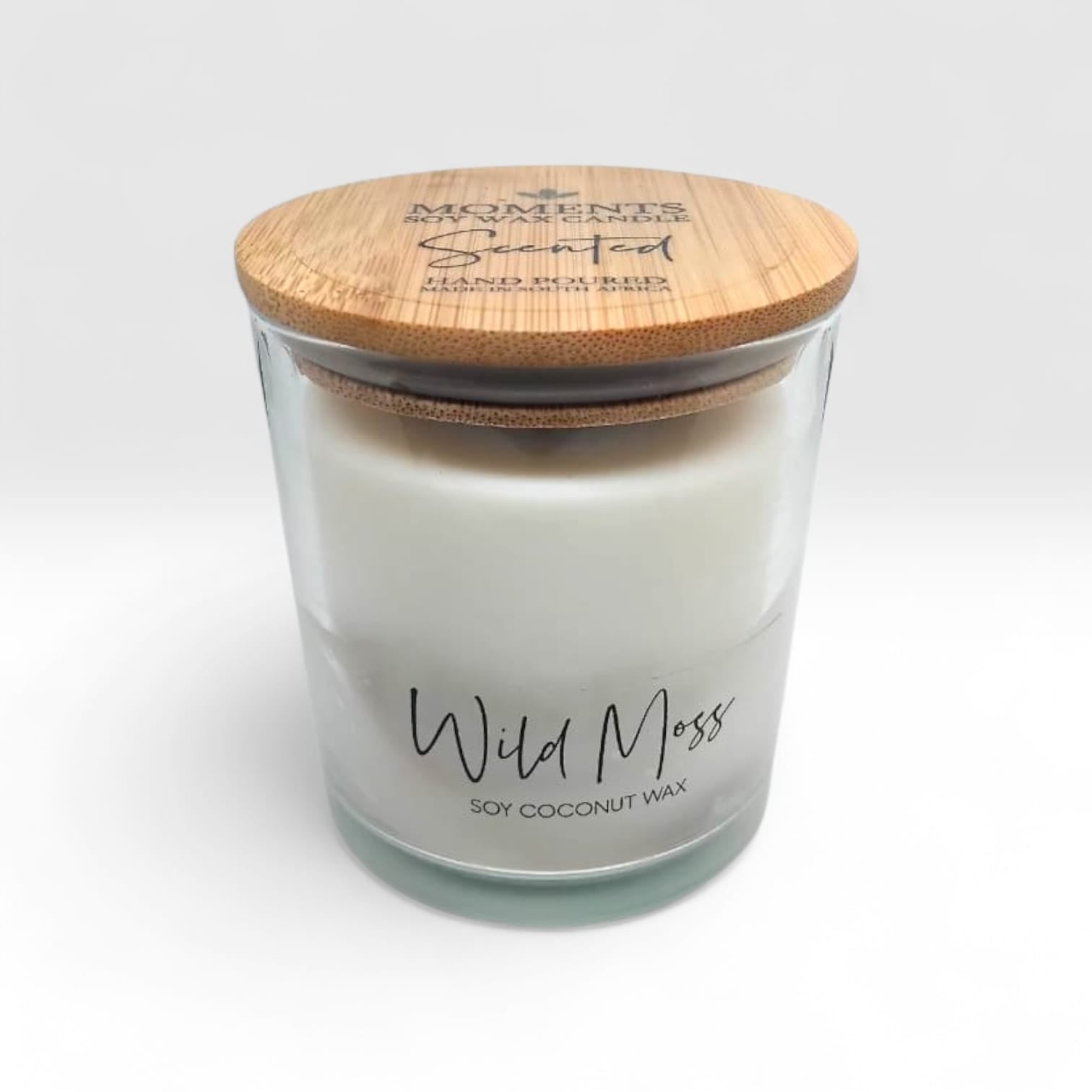 Handcrafted soy wax candle with a unique design and long-lasting fragrance