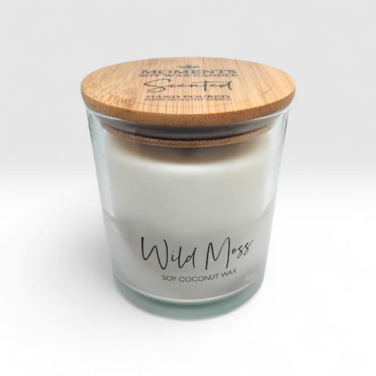 Handcrafted soy wax candle with a unique design and long-lasting fragrance